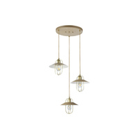 Lampa Wisząca Sufitowa 3x E27 Złoty Industrialny Nesrin Rabalux