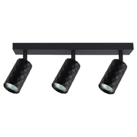 Lampa Sufitowa Spot Tuba Reflektor Oprawa Halogenowa 3x GU10 Ruchomy Czarny Glamour Masterled