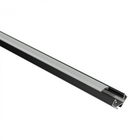 Profil Aluminiowy LED Narożny Natynkowy Czarny 1m z Kloszem Mlecznym do Taśm LED + Zaślepki seria R Ecolight