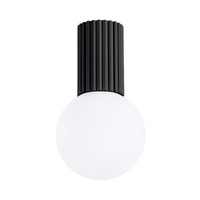 Lampa Łazienkowa Oprawa Natynkowa Sufitowa G9 Okrągła Czarny Nowoczesna Matowa IP44 Halo Sollux