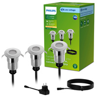 Zestaw 3x Lampa Ogrodowa LED Najazdowa Dogruntowa SPORE GardenLink 1W 24V 2700K IP67 PHILIPS