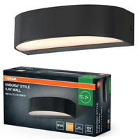 Kinkiet Ogrodowy Lampa Elewacyjna Zewnętrzna LED 7.6W 450lm 3000K Ciepła Szary IP65 Endura Osram