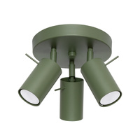 Lampa Sufitowa Plafon Tuba Spot 3x GU10 Oliwkowa Ring Bittersweet Shimmer SL.1503 Sollux
