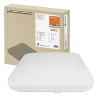 Panel LED Oprawa Lampa Sufitowa 24W 2000lm 3000K - 4000K - 5000 K CCT z Czujnikiem Ruchu Zmierzchu Natynkowa Biały 33x33cm Surface Ledvance