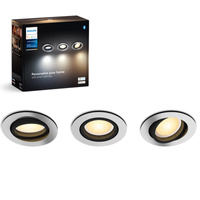 Oprawa Podtynkowa Wpuszczana LED Milliskin 3x 4.2W CCT Okrągła Ruchoma PHILIPS HUE Bluetooth