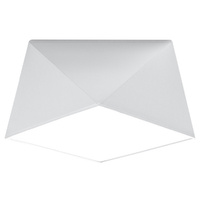Lampa Sufitowa Plafon E27 Geometryczna Biała Nowoczesna Hexa Sollux