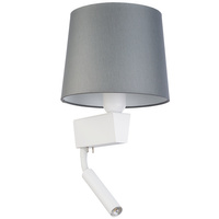 Lampa Ścienna CHILLIN II 8215 Nowodvorski Szary E27+G9 Kinkiet Abażur Klasyczna