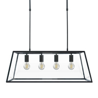 Lampa Wisząca Sufitowa Żyrandol IL MIO FINLAND 4xE27 Czarna - GOLDLUX (Polux)
