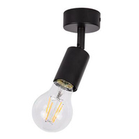 Lampa Ścienna Reflektor Kinkiet Spot E27 Ruchomy Czarny Eos Masterled