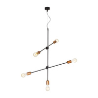 Lampa Sufitowa STICKS 6270 Nowodvorski Złota 5xE27 Wisząca Stal Industrialna