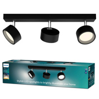 Lampa Sufitowa Reflektor LED 16.5W 1650lm 2700K Czarna Bracia Philips