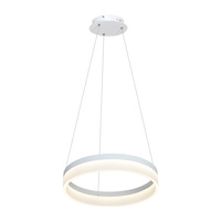 Lampa wisząca RING 24W biały okrąg LED IP20 Metal i akryl styl nowoczesny Milagro