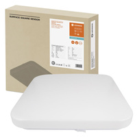 Panel LED Oprawa Lampa Sufitowa 24W 2000lm 4000K Neutralna z Czujnikiem Ruchu Zmierzchu Natynkowa Biały 33x33cm Surface Ledvance