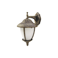 Lampa Ogrodowa Zewnętrzna Kinkiet Elewacyjny LED E27 IP43 Złoty Klasyczny Madrid Rabalux