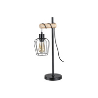 Lampa Stołowa Biurkowa Nocna E27 Czarny Industrialny Fabian 5245 Rabalux