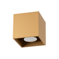 Lampa Sufitowa Oprawa Natynkowa SPOT GU10 Kwadratowa Złota Minimalistyczna Quad Sollux