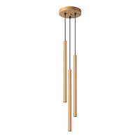 Lampa Sufitowa Wisząca Zwis 3x G9 Żyrandol Tubularna Złota Nowoczesna Pastelo Sollux