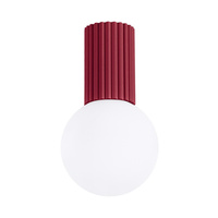 Lampa Łazienkowa Oprawa Natynkowa Sufitowa G9 Okrągła Bordowa Nowoczesna Matowa IP44 Halo Sollux