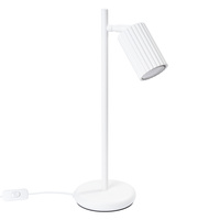 Lampa Biurkowa Stojąca Stołowa Nocna 1x GU10 Biała Karbon Deep Space SL.1548 Sollux