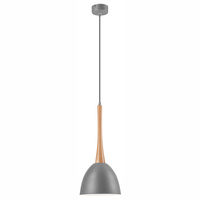 Lampa Wisząca Sufitowa VANESSA E27 Srebrna Drewniana LM-1.1/77 Lamkur