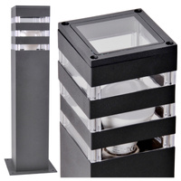 SŁUPEK ogrodowy lampa oprawa stojąca LED E27 TEKSAS grafit 44cm GOLDLUX (Polux)