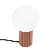 Lampa Biurkowa Stołowa G9 Okrągła Brązowa Nowoczesna Matowa Halo Sollux