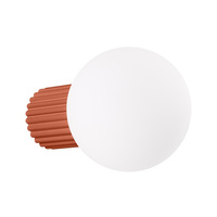 Kinkiet Łazienkowy Lampa Ścienna G9 Okrągła Czerwona Nowoczesna Matowa IP44 Halo Sollux