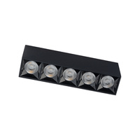 Oprawa Natynkowa Sufitowa LED 20W 1700lm 4000K Neutralna SPOT TUBA Czarna MIDI LED 10058 Nowodvorski