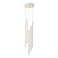 Lampa Wisząca Sufitowa Zwis Tuba Spot 5x G9 Beżowa Pastelo Ocean Green SL.1516 Sollux