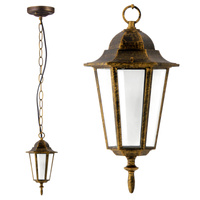 Lampa Ogrodowa Wisząca LIGURIA-LT 1xE27 92cm Patyna - GOLDLUX (Polux)