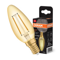Żarówka LED Dekoracyjna B35 Świeczka E14 1.5W = 12W 120lm 2400K Ciepła 300° Vintage 1906 Osram
