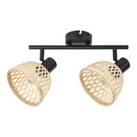 Lampa Sufitowa Punktowa Reflektor Spot E14 Czarny Industrialny Rattan Rabalux
