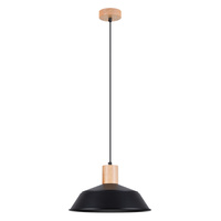 Lampa Sufitowa Wisząca Zwis E27 Okrągła Czarna Skandynawska Fano Sollux