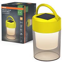 Lampa Solarna LED Ogrodowa Stojąca Latarenka 0.42W 20lm 3000K Ciepła Ściemnialna Żółty IP44 Endura Osram