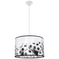 Lampa Sufitowa Wisząca Zwis E27 Owalna Biała Czarna Nowoczesna Piłka Sollux