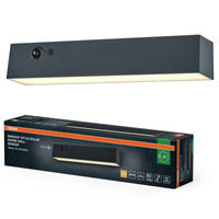 Kinkiet Ogrodowy Lampa Elewacyjna Zewnętrzna LED z Czujnikiem Ruchu i Zmierzchu 12.4W 540lm 3000K Ciepła Ściemnialna Szary IP54 Endura Osram