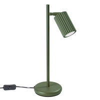 Lampa Biurkowa Stojąca Stołowa Nocna 1x GU10 Oliwkowa Karbon Deep Space SL.1624 Sollux