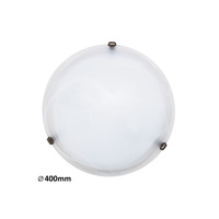 Plafon LED Lampa Sufitowa Oprawa Ścienna Natynkowa 2x E27 Biały Klasyczny Alabastro Rabalux