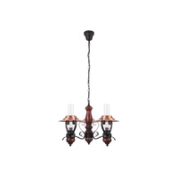 Lampa Sufitowa Wisząca Żyrandol 3x E14 Czarny Klasyczny Enna Rabalux