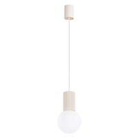 Lampa Wisząca Zwis G9 Okrągła Beżowa Nowoczesna Matowa Halo Sollux