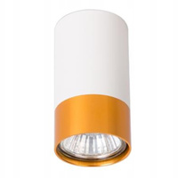 Oprawa Natynkowa Halogenowa Tuba Reflektor Spot GU10 Okrągła Biała Złota Klemens Masterled