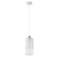 Lampa Sufitowa Wisząca MARCO SILVER Zwis Szklana Biało-Srebrna Minimalistyczna E27 3356 TK Lighting