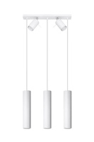 Lampa Sufitowa Wisząca Zwis 5x GU10 Tuba Ruchoma Tubularna Biała Nowoczesna Ring Sollux