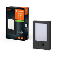 Lampa Ogrodowa Zewnętrzna Kinkiet Elewacyjny LED 13W 900lm 3000K IP44 Szary z Czujnikiem Ruchu i Zmierzchu Endura Ledvance