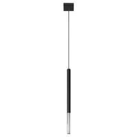 Lampa Sufitowa Wisząca Tuba G9 Zwis Tubularna Czarna Chrom Nowoczesna Mozaica Sollux