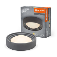 Lampa Plafon LED Sufitowa Ozdobna Betonowa Ściemnialna 13W 3000K Ciepła Szara LEDVANCE
