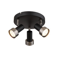 Lampa Sufitowa Oprawa Halogenowa Punktowa Reflektor Spot GU10 Czarny Industrialny Konrad Rabalux