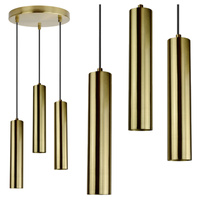 Lampa Wisząca Sufitowa NAPOLI 3x GU10 Zwis Złota GOLDLUX (Polux)