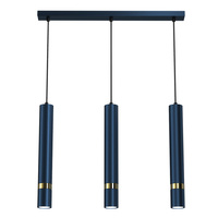 Lampa wisząca JOKER NIEBIESKI ZŁOTY 3 x GU10 MILAGRO Metal styl nowoczesny