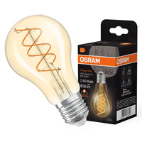 Żarówka LED Dekoracyjna A60 E27 8W = 60W 806lm 2200K Ciepła CRI90 300° Filament Ściemnialna Vintage 1906 Osram